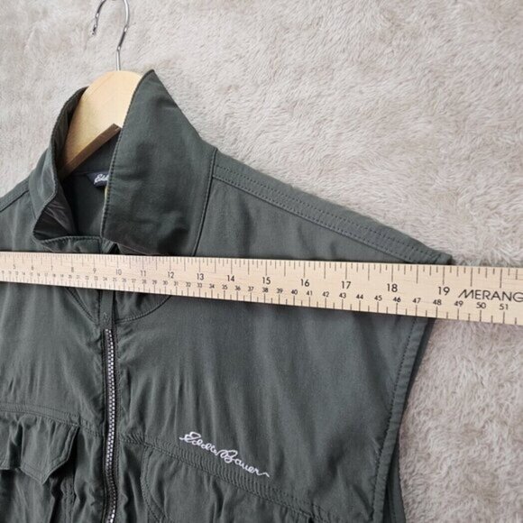 Eddie Bauer Vest Hunting Fishing Hiking Safari Photography Trekker Pockets Sz L - Picture 5 of 10